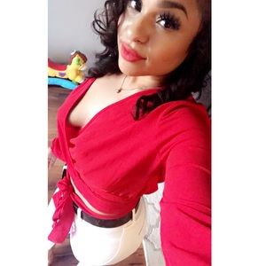 Red Cross top. Medium